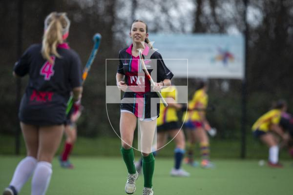 Picture by Luke Le Prevost. 02-12-23.
Women's hockey action at Footes Lane - Panthers v Puffins