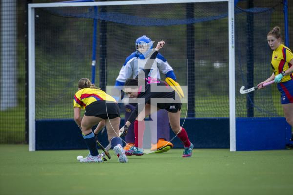 Picture by Luke Le Prevost. 02-12-23.
Women's hockey action at Footes Lane - Panthers v Puffins