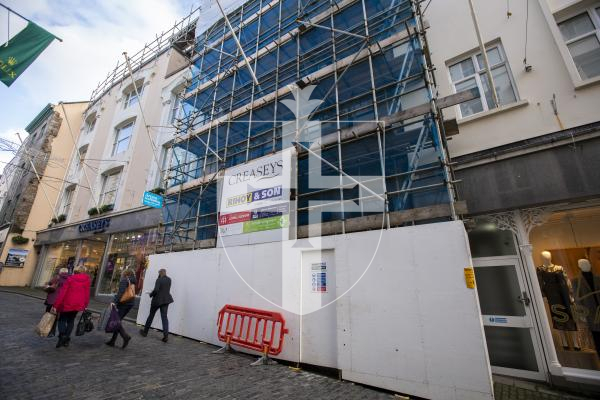 Picture by Luke Le Prevost. 01-12-23.
Update on the development of the former HSBC building into Creaseys new store.