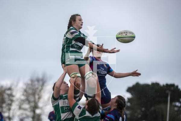 Picture by Luke Le Prevost. 02-12-23.
Women's rugby action at Footes Lane - Raiders Ladies v Guildford Gazelles