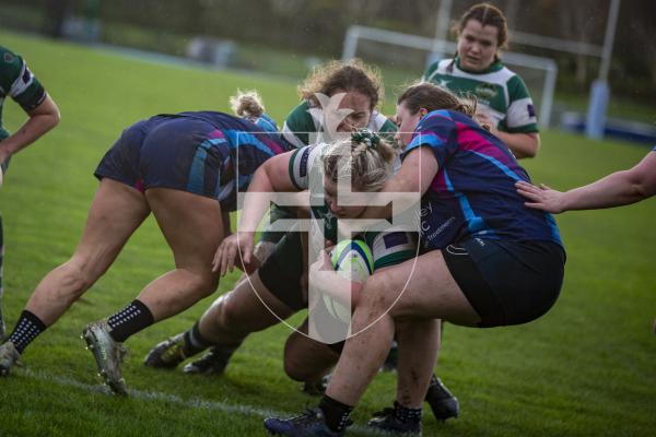 Picture by Luke Le Prevost. 02-12-23.
Women's rugby action at Footes Lane - Raiders Ladies v Guildford Gazelles