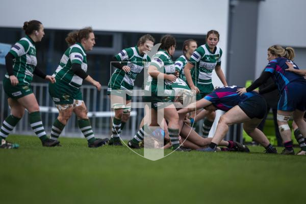 Picture by Luke Le Prevost. 02-12-23.
Women's rugby action at Footes Lane - Raiders Ladies v Guildford Gazelles