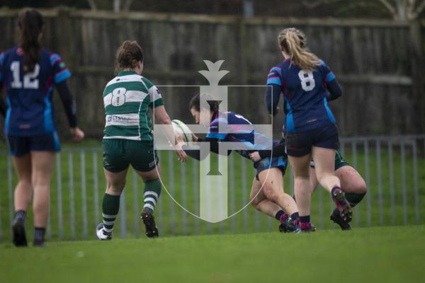 Picture by Luke Le Prevost. 02-12-23.
Women's rugby action at Footes Lane - Raiders Ladies v Guildford Gazelles
