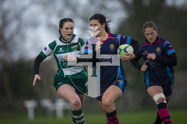 Picture by Luke Le Prevost. 02-12-23.
Women's rugby action at Footes Lane - Raiders Ladies v Guildford Gazelles