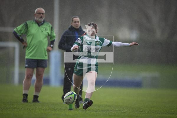 Picture by Luke Le Prevost. 02-12-23.
Women's rugby action at Footes Lane - Raiders Ladies v Guildford Gazelles