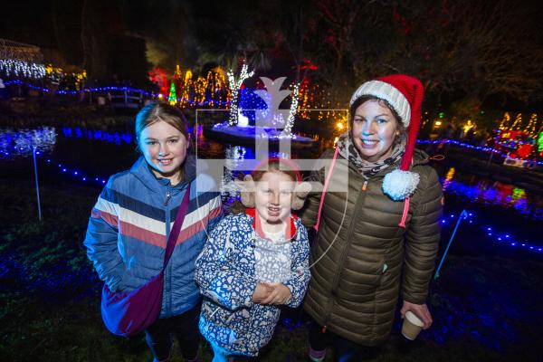 Picture by Luke Le Prevost. 06-12-23.
Winter Wonderland 2023 hosted at the Bachmann's home Les Ruettes Cottage, St Saviours. The event is sponsored by Specsavers, and raises money for the Lions Club of Guernsey and Autism Guernsey. L-R Bethan (11), Edie (8) and Alice Flower