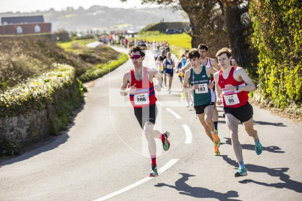 Picture by Sophie Rabey.  29-03-24.  EY Easter Running Festival action - coastal 5K starting at L’Eree and finishing at Vazon.