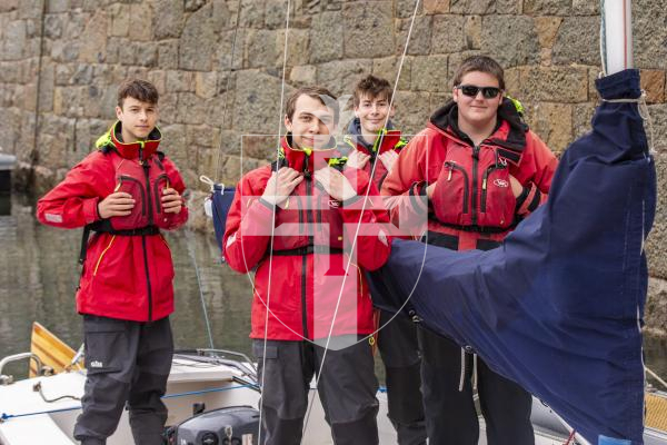 Picture by Sophie Rabey.  08-04-24.  L-R Emile Le Compte (17),  J-P Lenormand (16), Benji Silk (14) and
Jacob Arnold (17) and have planned to do a Sailing expedition for their Silver DofE instead of the usual hike.