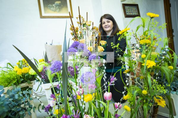 Picture by Peter Frankland. 09-04-24 Jo Richards is over to do a floral display workshop with Floral Guernsey.