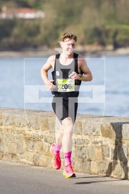 Picture by Sophie Rabey.  14-04-24.  Sure Guernsey Marathon 2024.
Ethan Woodhead.