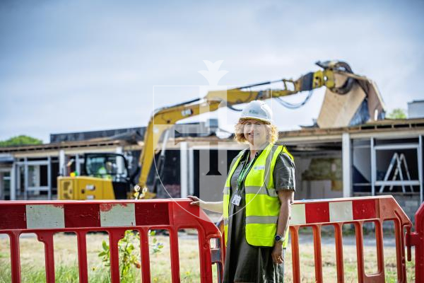 Picture by Peter Frankland. 27-06-24 Demolition of Les Ozouets Campus has started. The former St Peter Port school site is coming down to make way for The Guernsey Institute flagship campus. Louise Misselke of The Guernsey Institute.