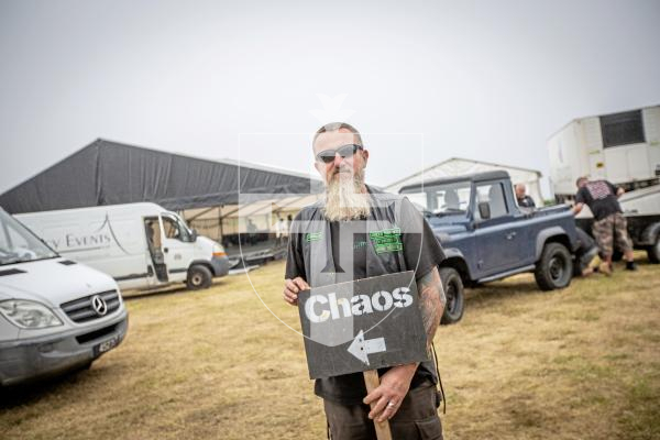 Picture by Sophie Rabey.  27-06-24.  Chaos Festival preparations are underway at Pleinmont.  Ozy Chris Chadwick.
