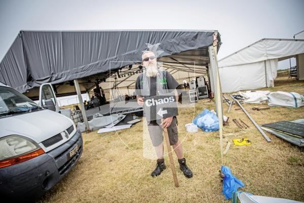 Picture by Sophie Rabey.  27-06-24.  Chaos Festival preparations are underway at Pleinmont.  Ozy Chris Chadwick.