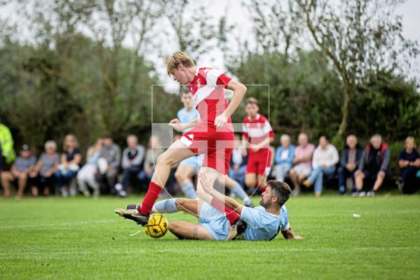 Picture by Sophie Rabey.  07-09-24.  Football action at St Peters, Sylvans vs North.