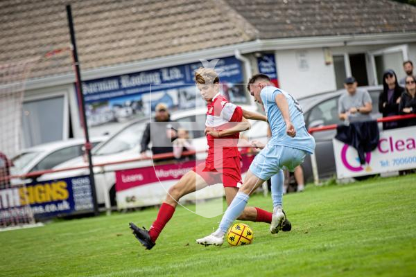 Picture by Sophie Rabey.  07-09-24.  Football action at St Peters, Sylvans vs North.