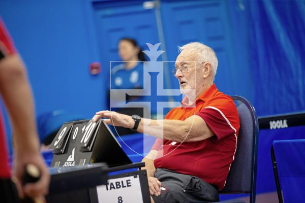 Picture by Peter Frankland. 13-09-24 Table Tennis - Veterans Home Nations 2024 Championships. Dennis Brommage is the England O85s world champion.