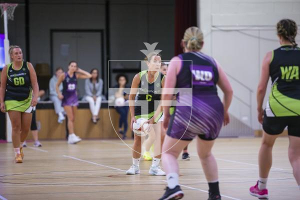 Picture by Peter Frankland. 18-09-24 Netball at Les Varendes. Rezzers Black v SNC Pula. HHYY