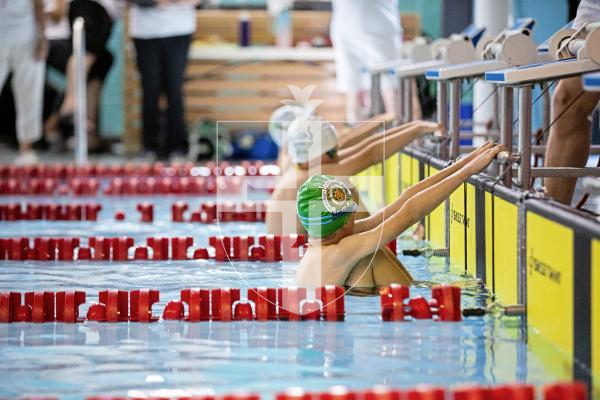 Picture by Sophie Rabey.  05-10-24.  GASA 100m Championships 2024 at St Sampsons High School.
Open/Male 9 & Over 100 SC Meter Backstroke.
Heat 1 of 7.