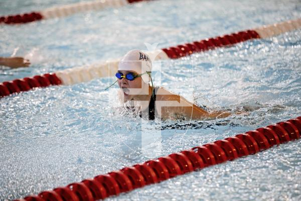 Picture by Sophie Rabey.  05-10-24.  GASA 100m Championships 2024 at St Sampsons High School.
Female 9 & Over 100 SC Meter IM.
Louisa Bond.