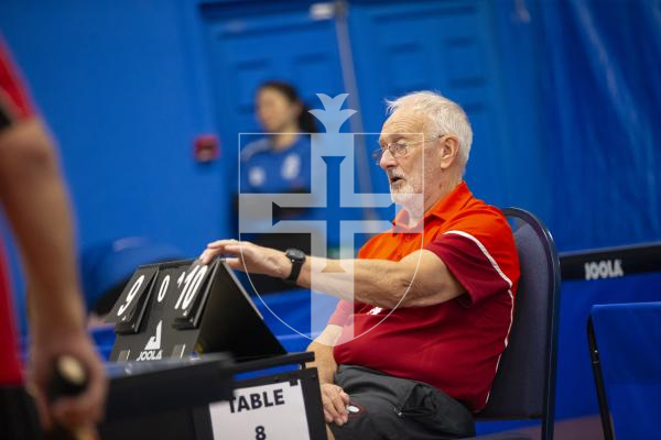 Picture by Peter Frankland. 13-09-24 Table Tennis - Veterans Home Nations 2024 Championships. Dennis Brommage is the England O85s world champion.