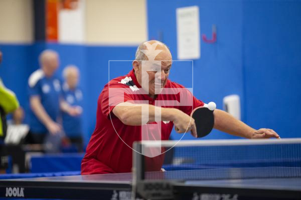 Picture by Peter Frankland. 13-09-24 Table Tennis - Veterans Home Nations 2024 Championships. Jersey players.