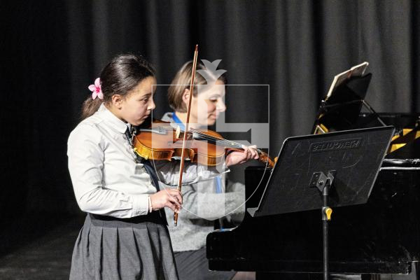 Picture by Sophie Rabey.  06-03-25.  Guernsey Eisteddfod 2025 at Beau Sejour. 
Friday 7th March - Morning Session.  Class M041.  Violin Under 11. (The Shawland Cup)
Ebony Kanjere - The Old Castle