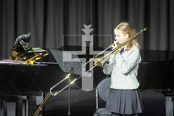 Picture by Peter Frankland. 05-03-25 Eisteddfod 2025 - Class M096 Brass Under 14. Evita Jasinska