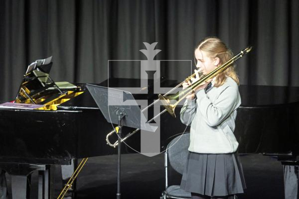 Picture by Peter Frankland. 05-03-25 Eisteddfod 2025 - Class M096 Brass Under 14. Evita Jasinska