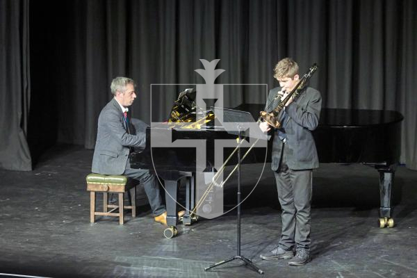 Picture by Peter Frankland. 05-03-25 Eisteddfod 2025 - Class M097 Brass Under 16. Riley Torode