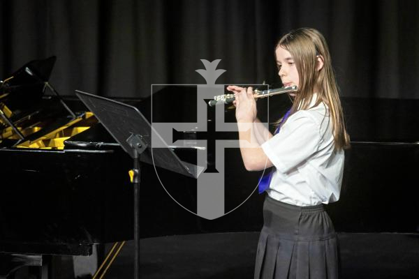 Picture by Peter Frankland. 05-03-25 Eisteddfod 2025 - Class M077 Orchestral Woodwind Under 12. Elodie Jager.