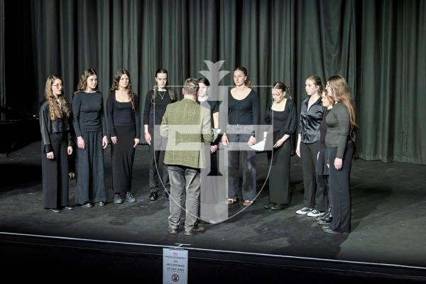 Picture by Peter Frankland. 05-03-25 Eisteddfod 2025 - Class M213 Choirs Secondary School Age. Ladies College Motet Choir