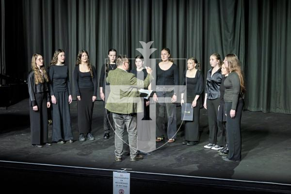 Picture by Peter Frankland. 05-03-25 Eisteddfod 2025 - Class M213 Choirs Secondary School Age. Ladies College Motet Choir