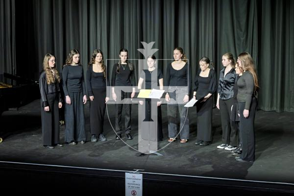 Picture by Peter Frankland. 05-03-25 Eisteddfod 2025 - Class M213 Choirs Secondary School Age. Ladies College Motet Choir