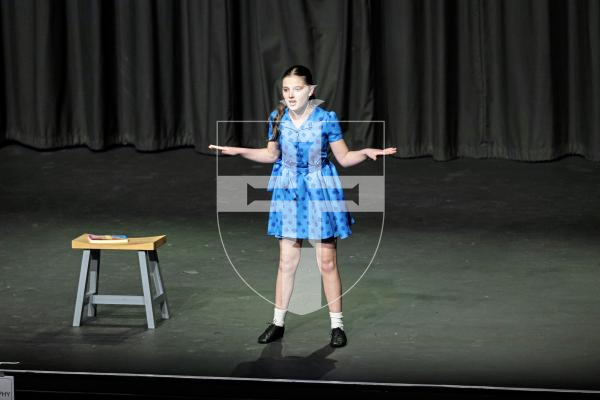 Picture by Sophie Rabey.  06-03-25.  Guernsey Eisteddfod 2025 at Beau Sejour. 
Saturday 8th March - Afternoon Session.  Class M200 - SONGS FROM THE SHOWS – SOLO/DUO/TRIO/QUARTET - UNDER 12 (The Valerie Bowles Trophy).
Zoe Bacon - Naughty (Matilda)