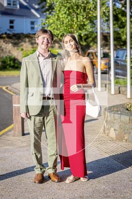 Picture by Sophie Rabey.  23-05-25.  Sixth Form Prom at St Pierre Park.
L-R Nico Branquet (18) and Ellie Garland (18).