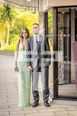 Picture by Sophie Rabey.  23-05-25.  Sixth Form Prom at St Pierre Park.
L-R Clara Hamilton (18) and Phoenix Mahy (17).