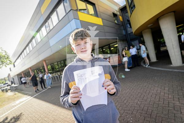 Sophie Rabey.  21-08-25.  GCSE results day.  St Sampsons High School.
Theo Pattimore (16)