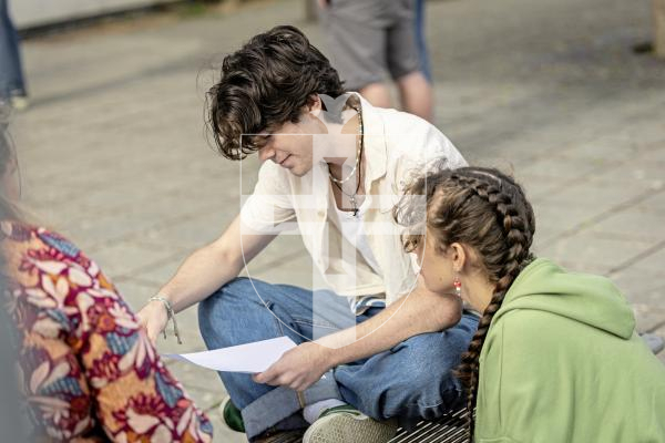 Sophie Rabey.  21-08-25.  GCSE results day.  Les Varendes High School.
Ben Tooley (16).