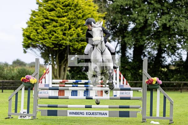 Picture by Peter Frankland. 21-08-25 Horse of the Year show at Chemin Le Roi. Richard Croft on Garfield ET.