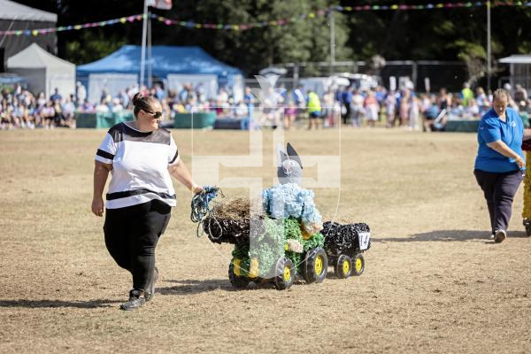 Picture by Sophie Rabey.  21-08-25.  North Show 2025 - Battle of Flowers.
Class H - Paper flowers, non-motorised, to be wheeled, drawn or carried.
H4 - Tractor and Trailer : Leah Peck