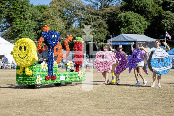 Picture by Peter Frankland. 21-08-25 North Show 2025 Battle of Flowers.  Class M. The Mr Men - Torode, Ogier, Naftel and de Garis Families.