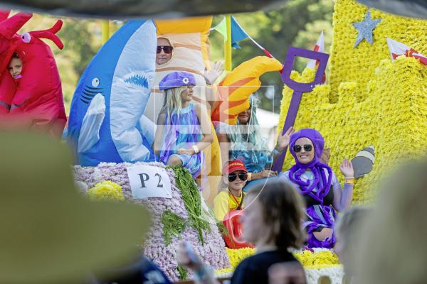 Picture by Peter Frankland. 21-08-25 North Show 2025 Battle of Flowers. Class P. Life's a beach - Northern Warriors.