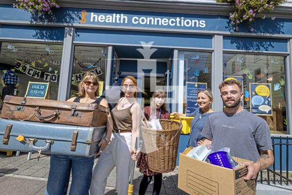 Picture by Peter Frankland. 26-08-25Health Connections are moving out of the former Edinburgh Woollen Mill building to make room for an Iceland shop to move in. L-R - Esme Farrell, Arina Sennikova, Erris Heneghan, Agi Savcenko and Josh Sheppard.