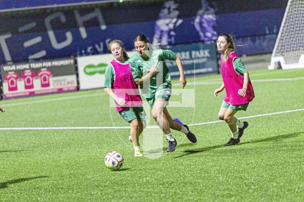 Picture by Sophie Rabey.  26-08-25.  GFC women training session at Victoria Park ahead of their game this weekend.  Interviews and training action.