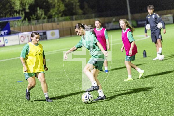 Picture by Sophie Rabey.  26-08-25.  GFC women training session at Victoria Park ahead of their game this weekend.  Interviews and training action.