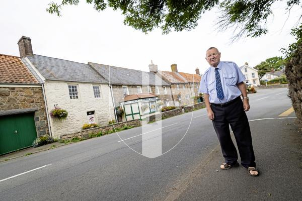 Picture by Peter Frankland. 27-08-25 Keith Bienvenu of Forest Stores is not happy that the road around his business will be closed again, this time for four weeks.