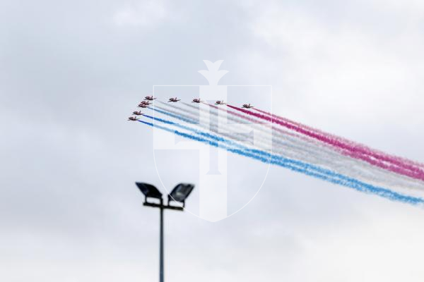 Picture by Sophie Rabey.  10-09-25.  Guernsey Battle of Britain Air Display 2025.
RAF Red Arrows.