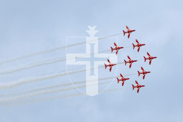 Picture by Sophie Rabey.  10-09-25.  Guernsey Battle of Britain Air Display 2025.
RAF Red Arrows.