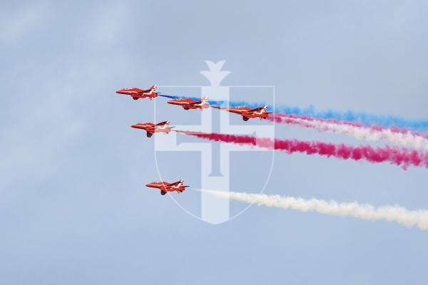 Picture by Sophie Rabey.  10-09-25.  Guernsey Battle of Britain Air Display 2025.
RAF Red Arrows.