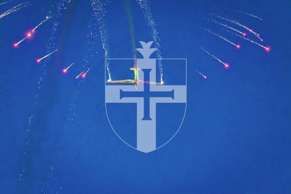 Picture by Peter Frankland. 09-09-25  Battle of Britain Air Display 2025. Air show. Airborne Pyrotechnics